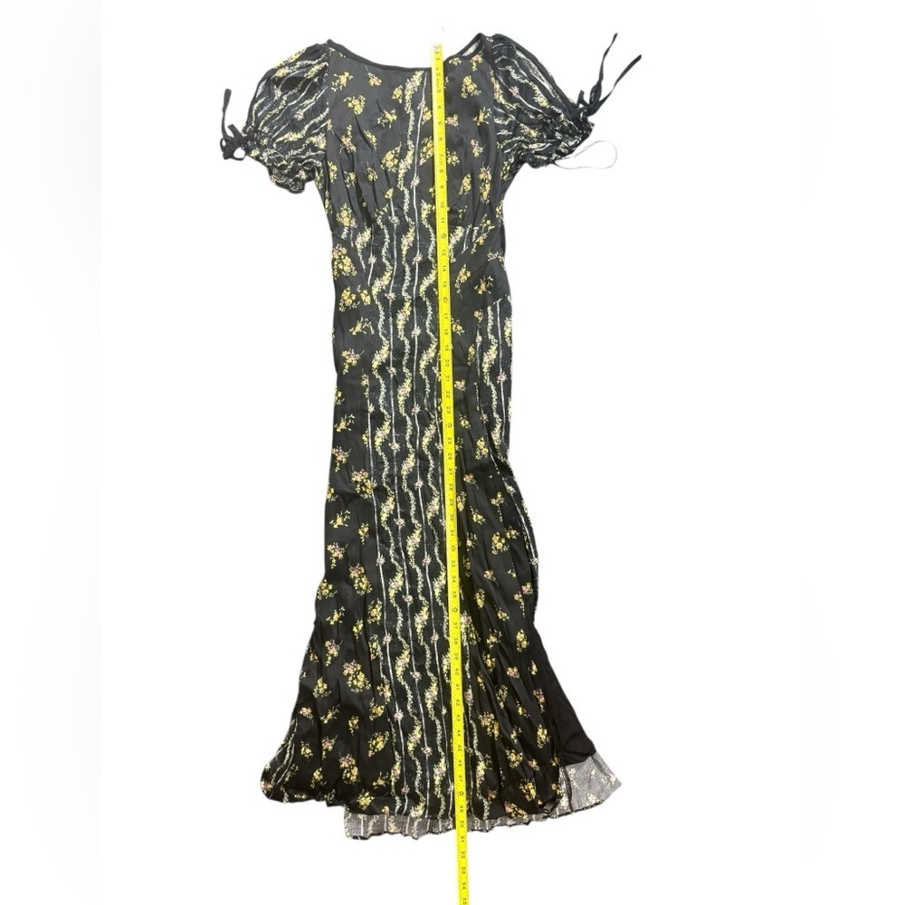 Free People Black and Gold Backless Sundress size 4 - Picture 8 of 9